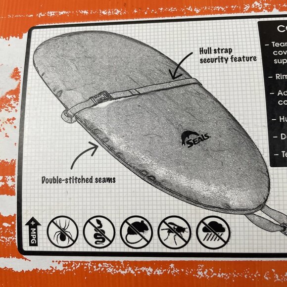 Seals Kayak Cockpit Seal Black Size 2.2 USA Made Tear Resistant Cargo Cover - Picture 3 of 11